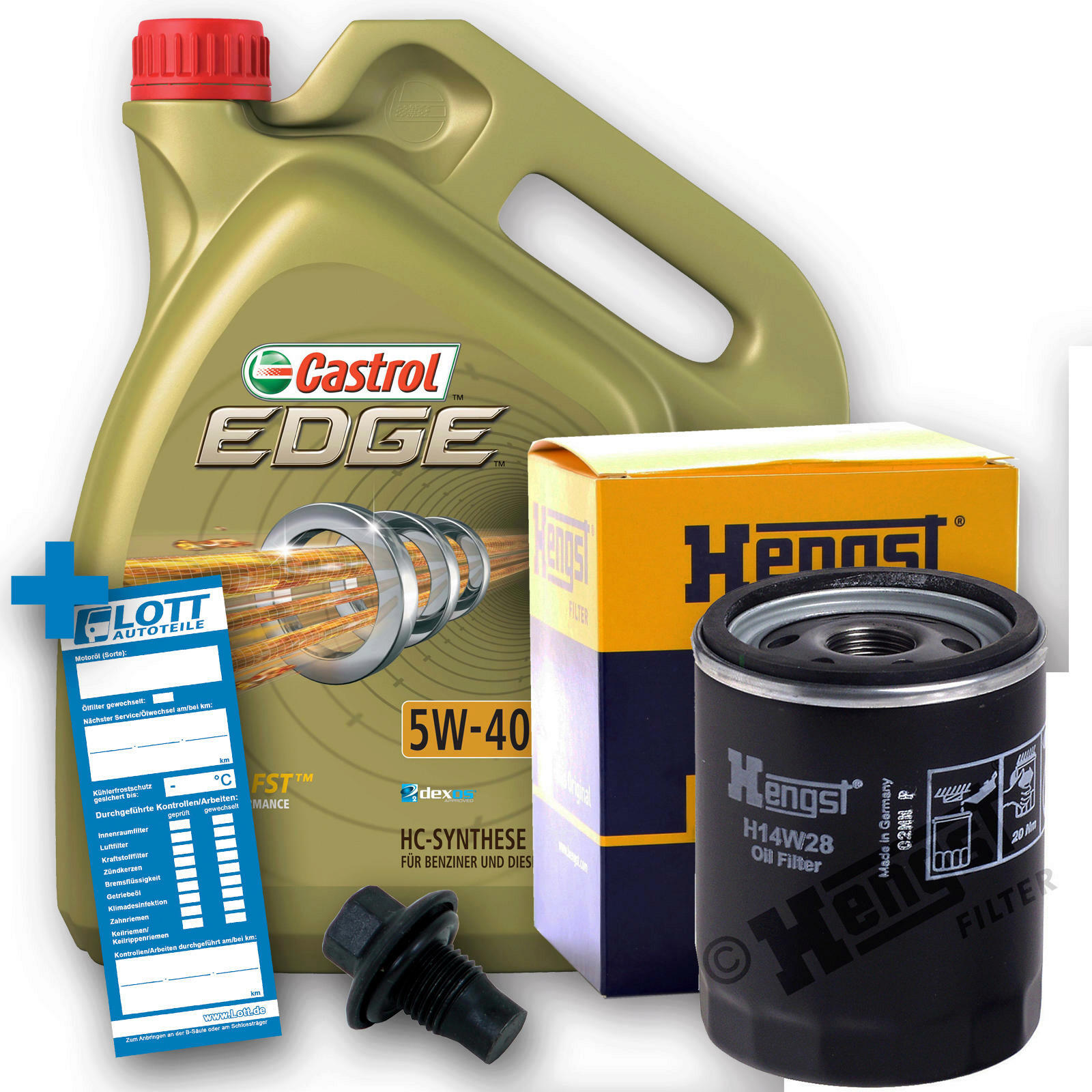 Ölwechsel Set Castrol Motoröl + Hengst Ölfilter