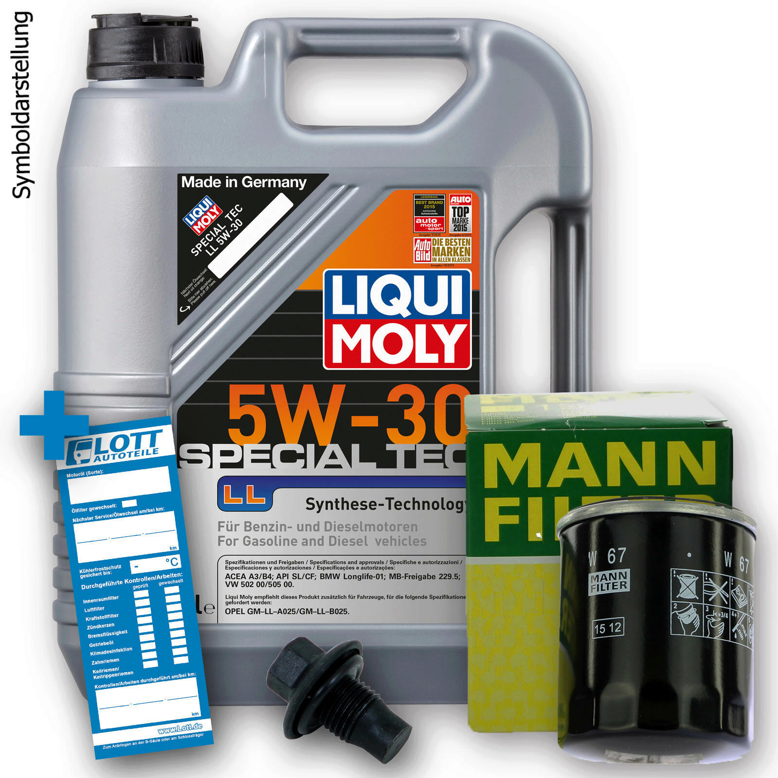 Ölwechsel Set 5L 5W30 Öl Motoröl LIQUI MOLY + MANN Ölfilter