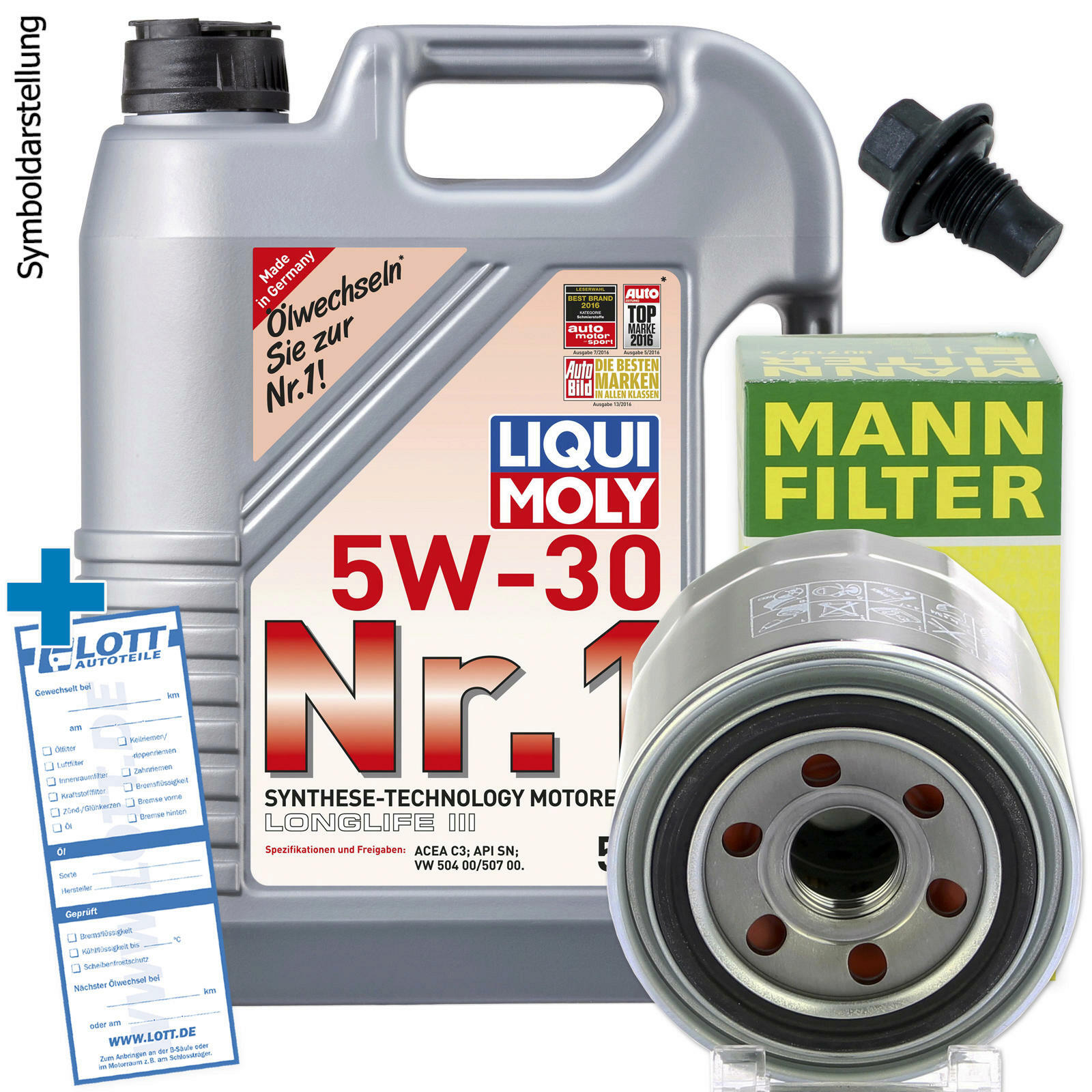 Olwechsel Set 5l 5w30 Ol Motorol Liqui Moly Mann Olfilter Ablassschraube mannnr1 Lott Autoteile
