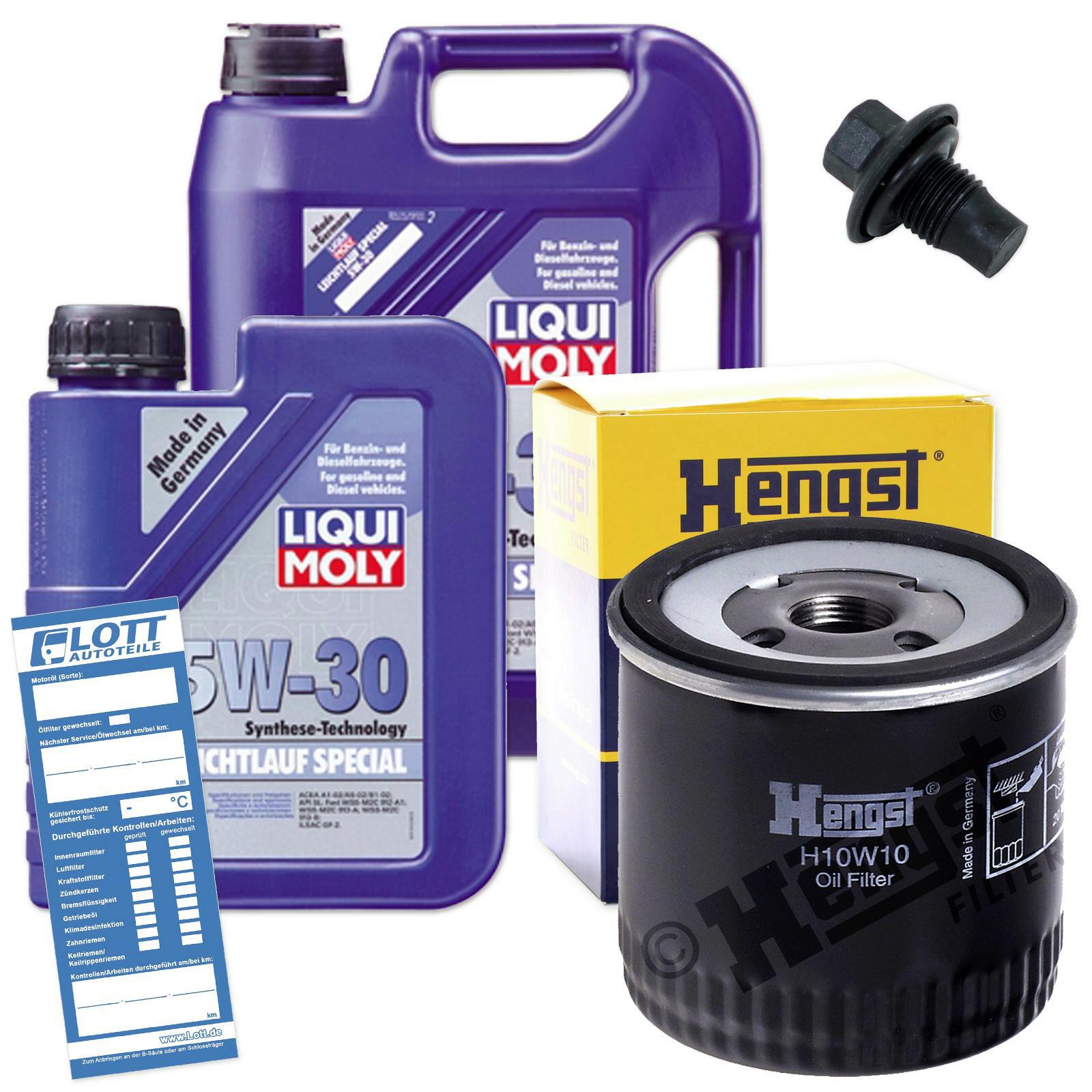 Ölwechsel Set 6L 5W30 Öl Motoröl LIQUI MOLY + HENGST Ölfilter