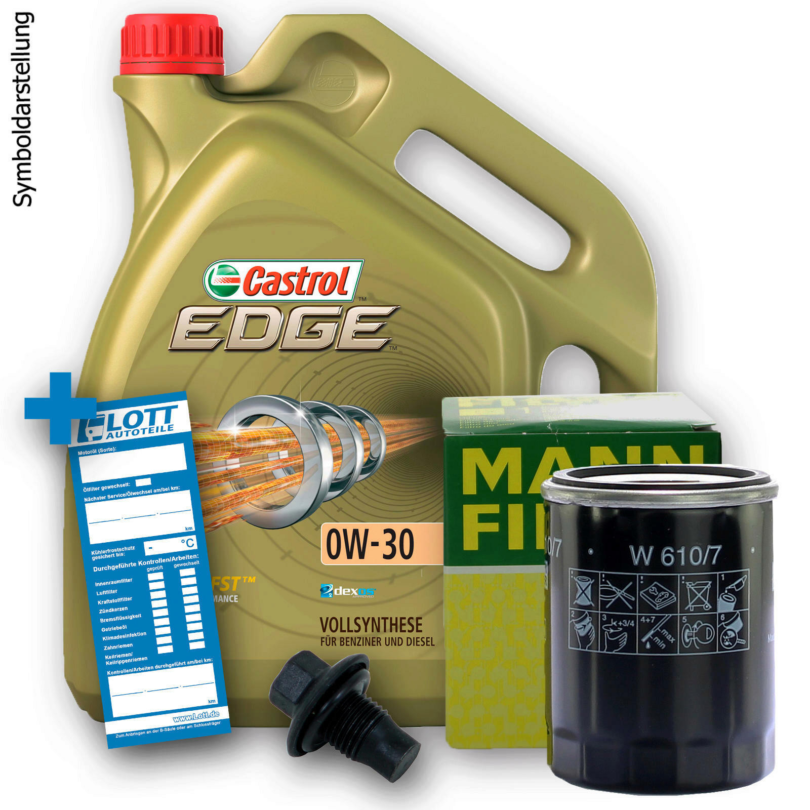 Ölwechsel Set Castrol Motoröl + MANN Ölfilter