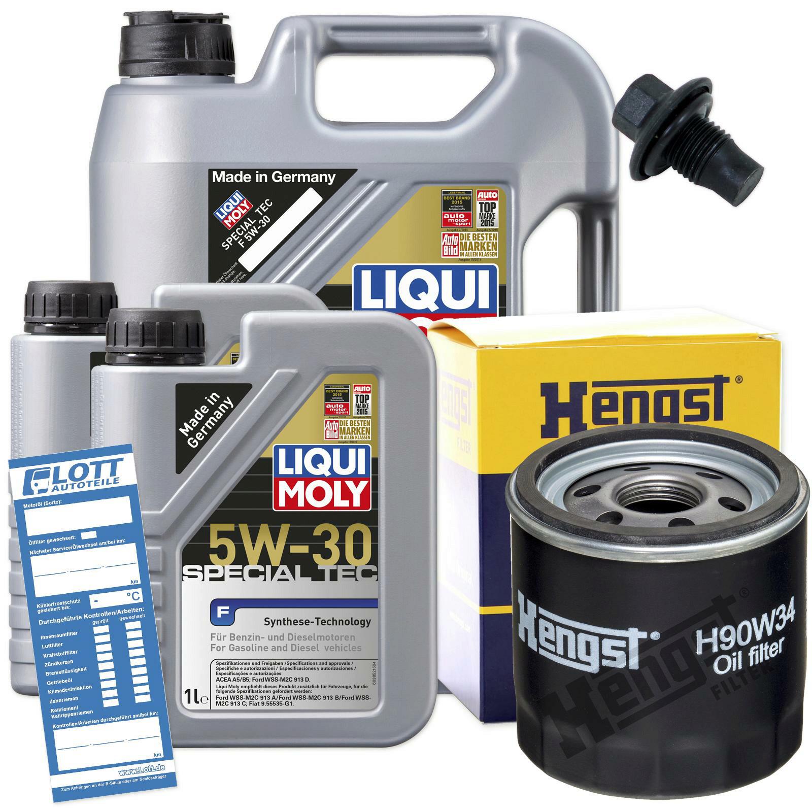 Ölwechsel Set 7L 5W30 Öl Motoröl LIQUI MOLY + HENGST Ölfilter + Ablassschraube