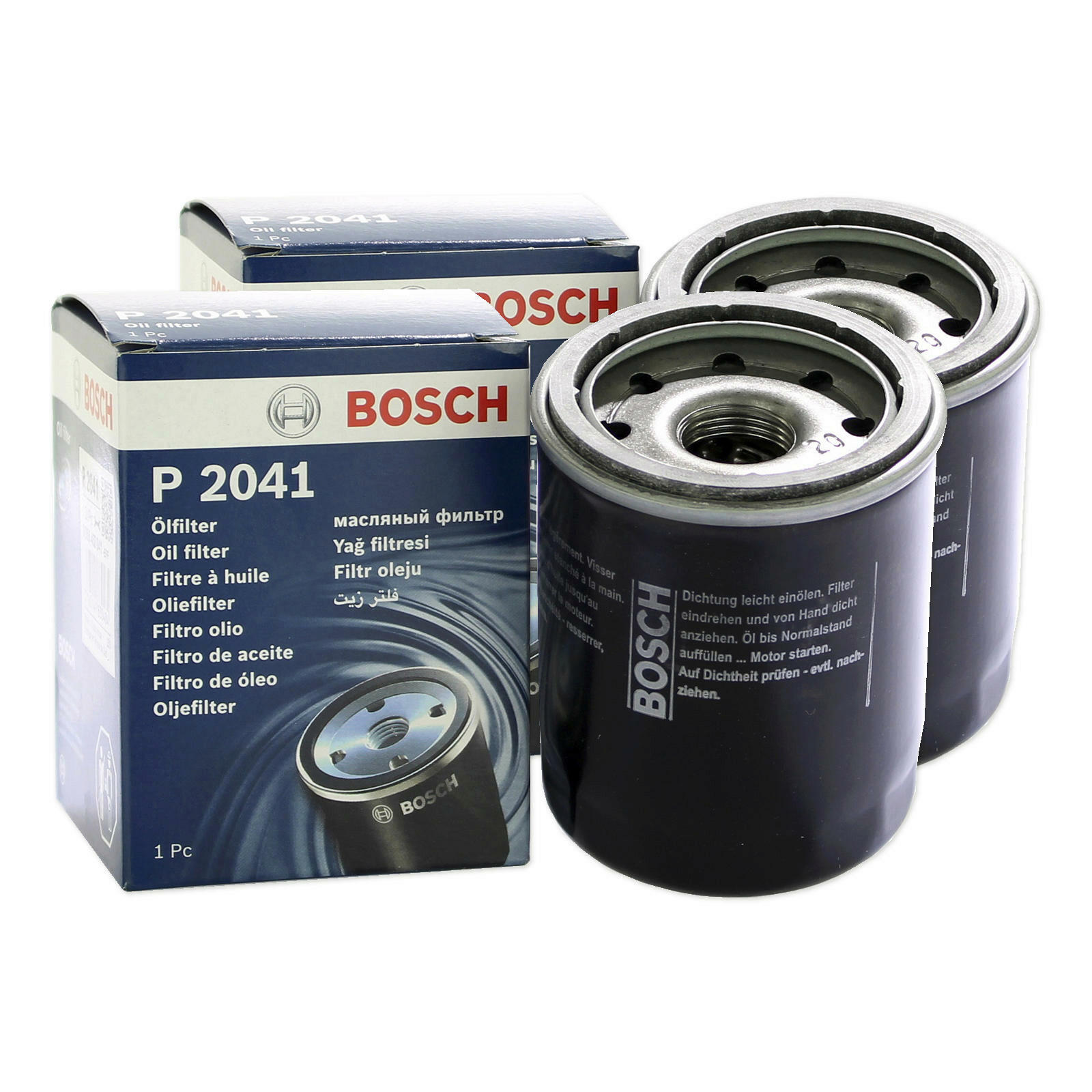 2x Original BOSCH Öfilter Oelfilter Oil Filter Motorfilter // 0 986 452 041