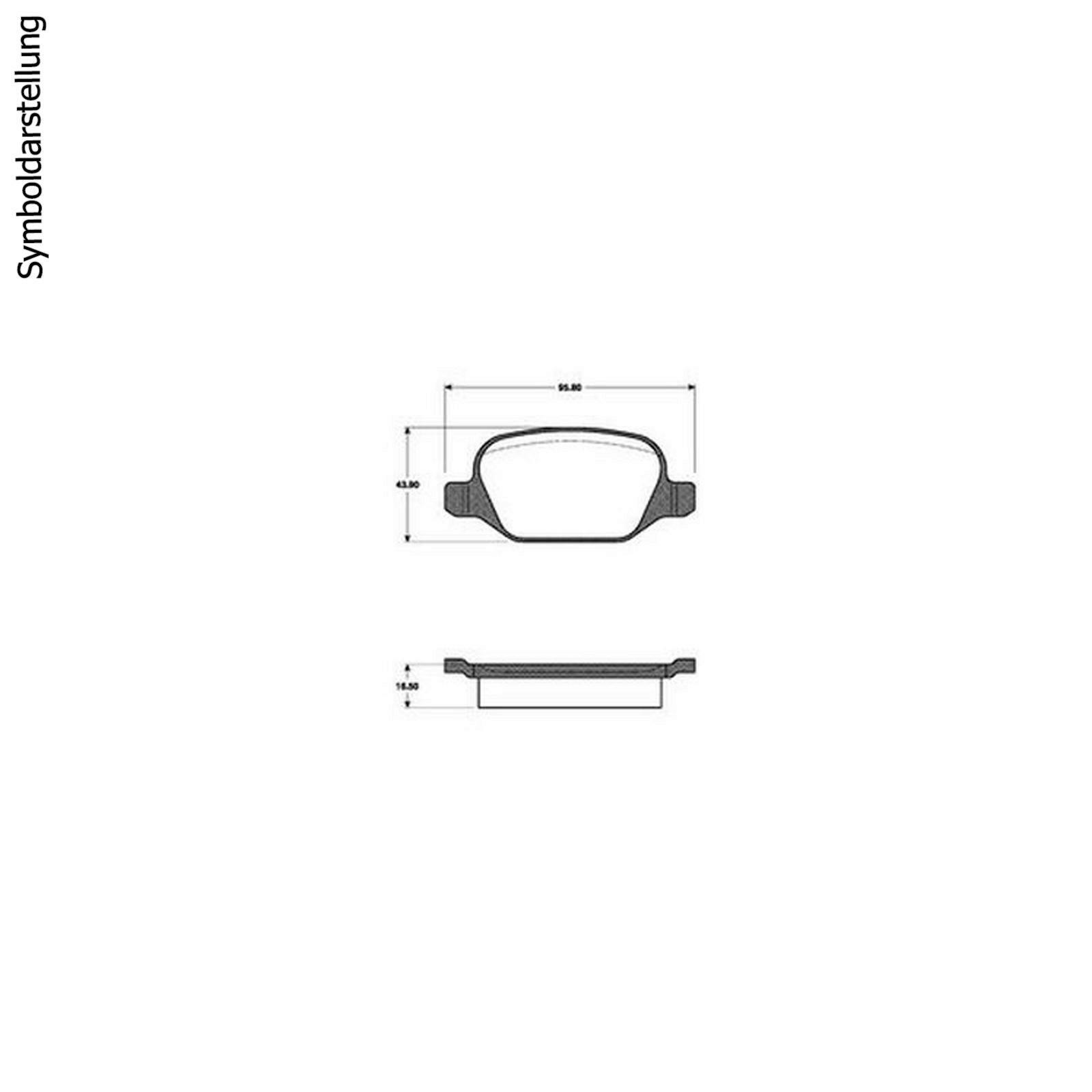 Bremsbeläge Bremsbelagsatz Klötze hinten Alfa 147 156 GT + Montagepaste