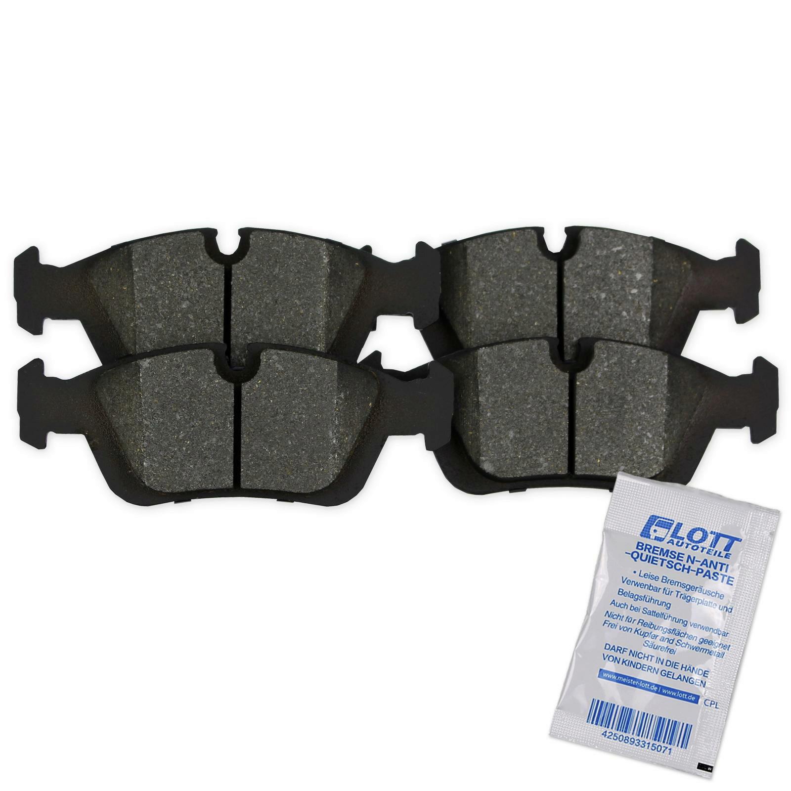 Bremsbel&auml;ge Bremsbelagsatz Kl&ouml;tze vorne BMW 3er E36 E46 Z3 Z4 + Montagepaste
