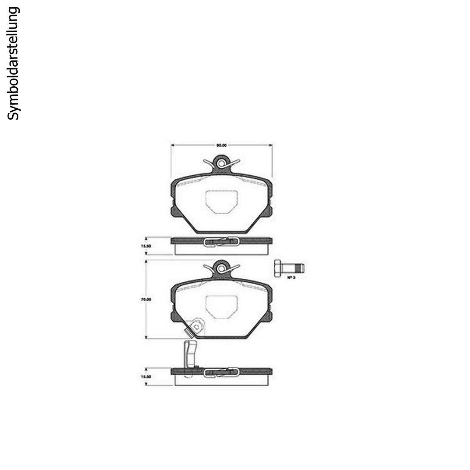 Bremsbel&auml;ge Bremsbelagsatz Vorne Smart Fortwo + Montagepaste
