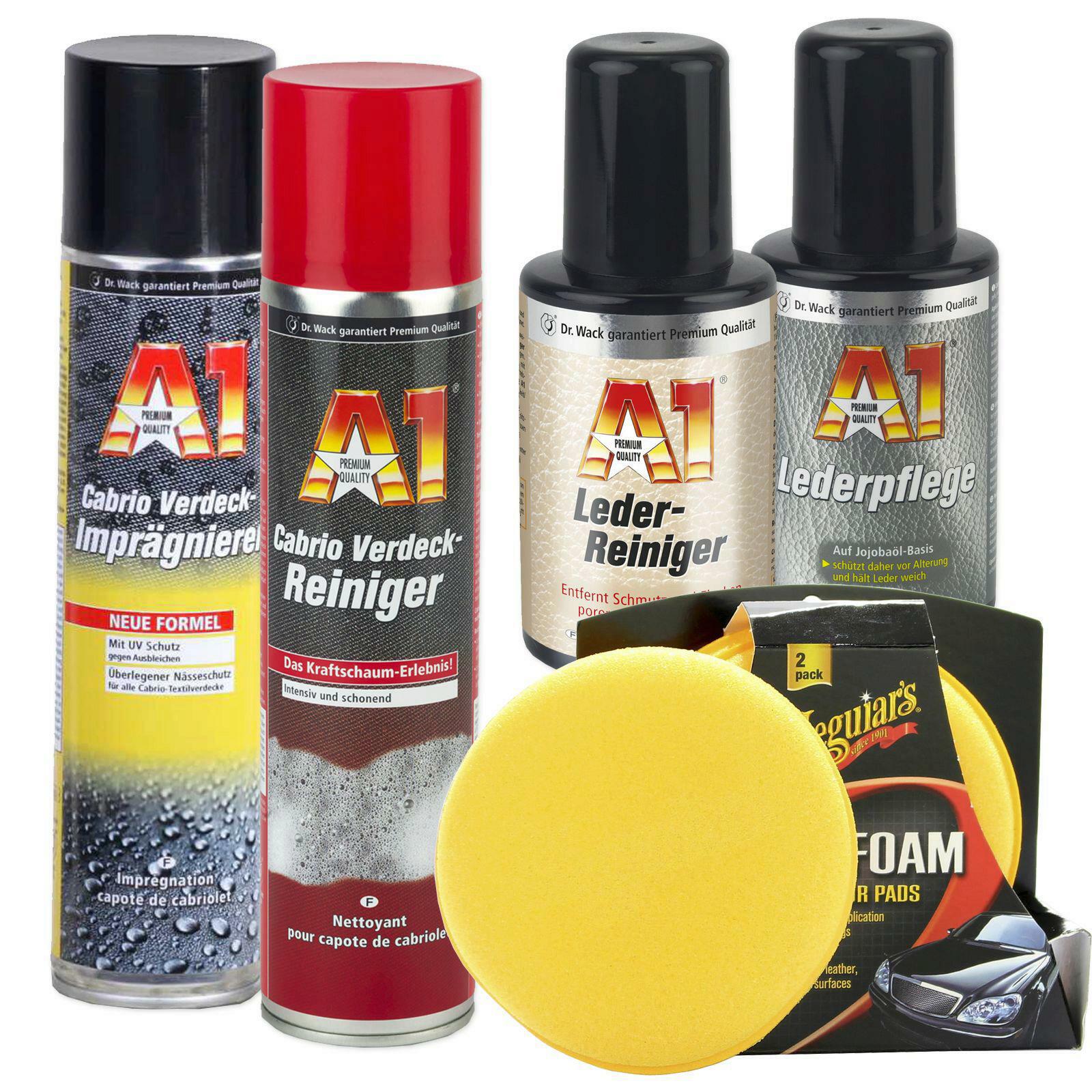 Dr. Wack Cabriopflege Verdeck- & Lederplfege + 2 Meguiars Auftrageschwämme