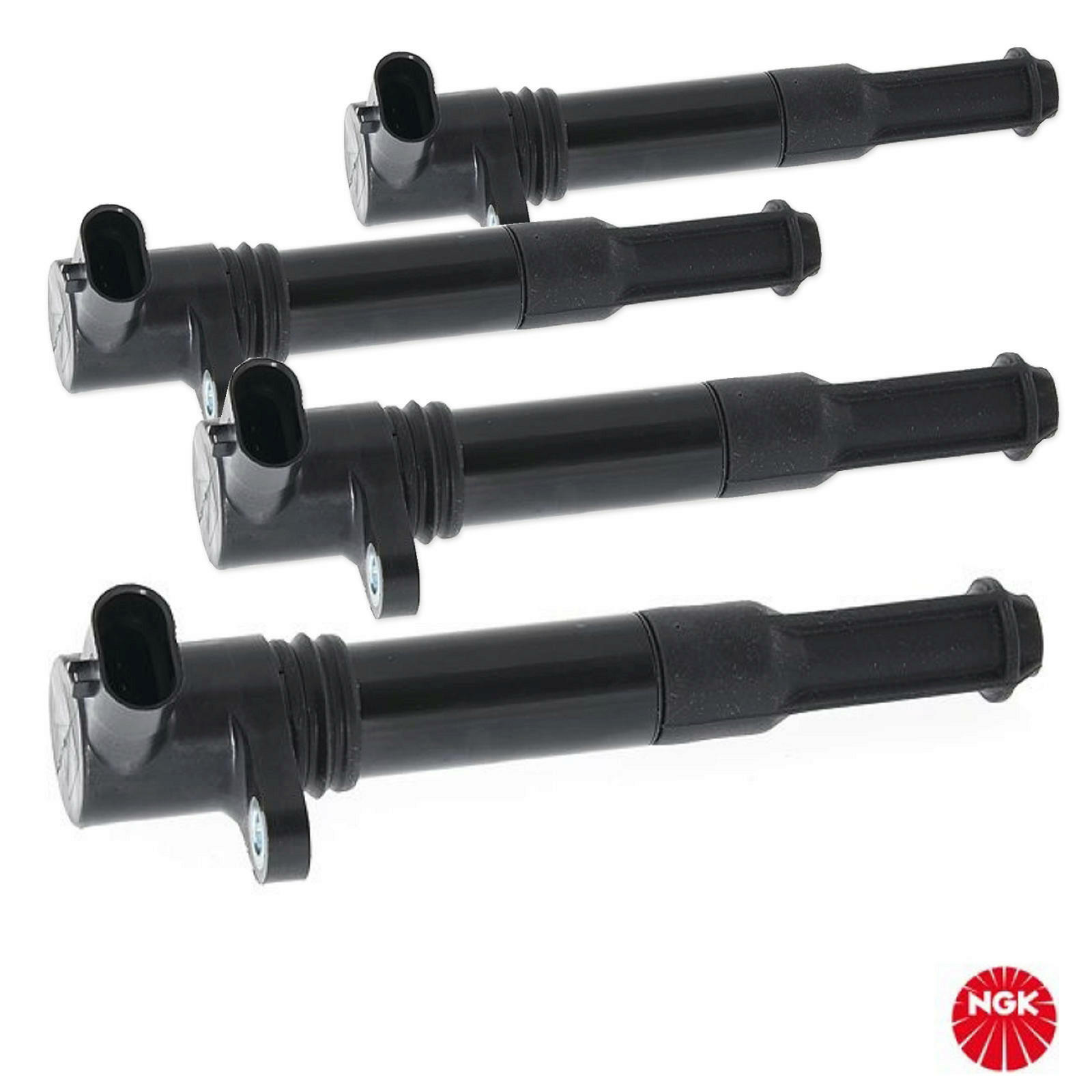 4x Original NGK Zündspule 3-polig passend passend für FIAT 500 312 1.4 312AXC1B,312CXC1B