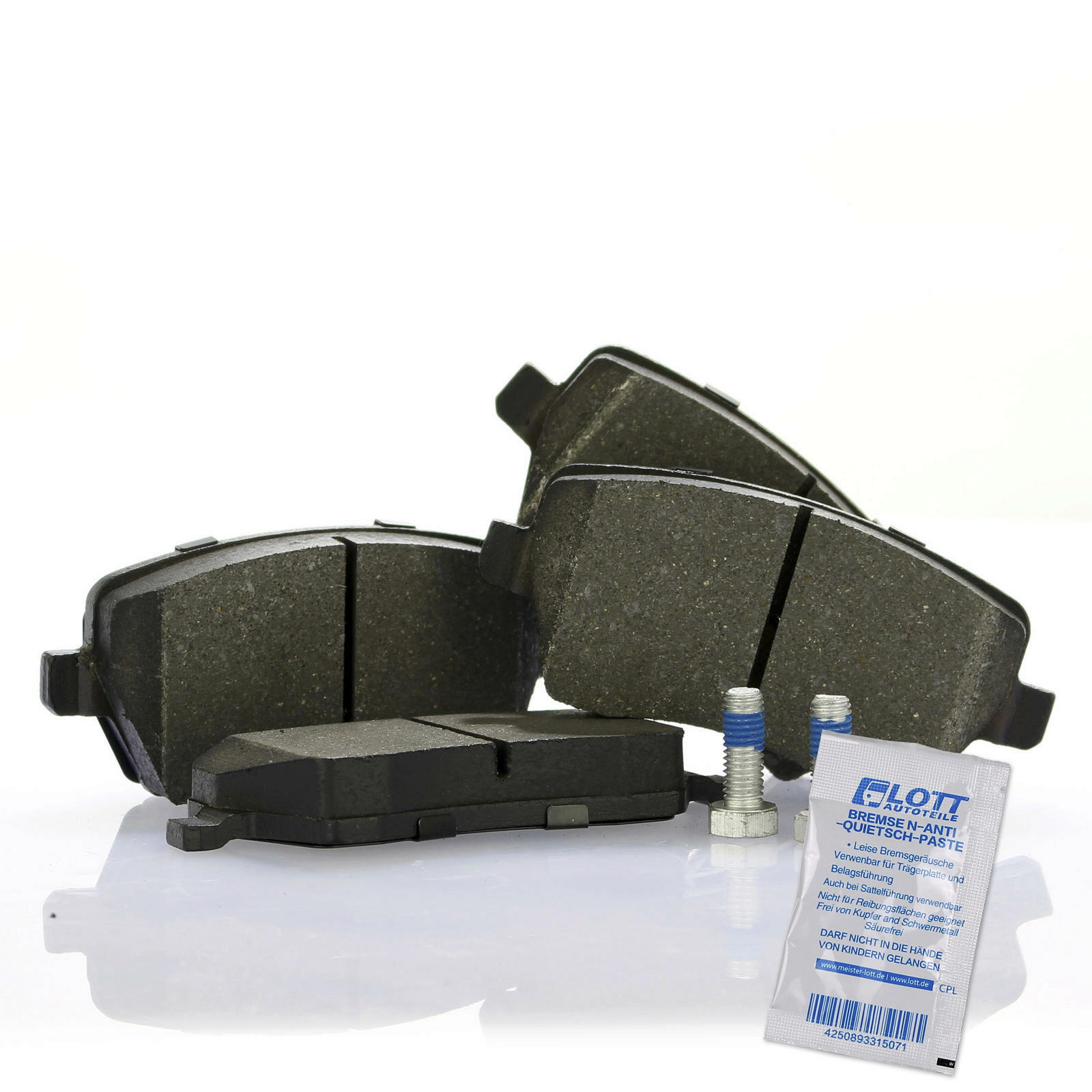 Bel&auml;ge Bremsbelagsatz Kl&ouml;tze vorne passend f&uuml;r Nissan Micra Renault Clio + Montagepaste