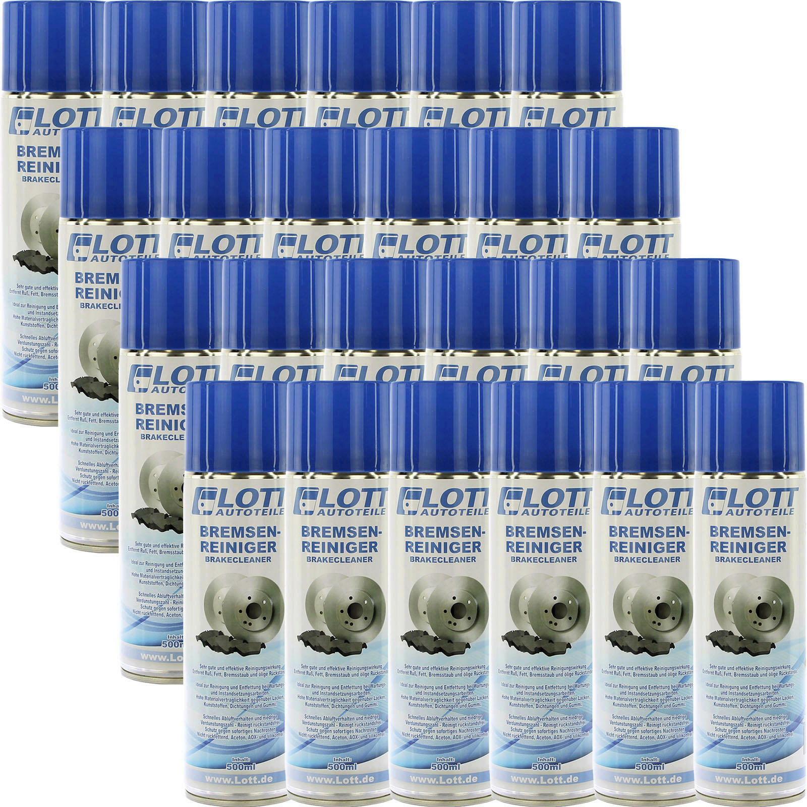24x BREMSENREINIGER 500ml TEILEREINIGER SPRÜHDOSE ENTFETTER BRAKE CLEANER