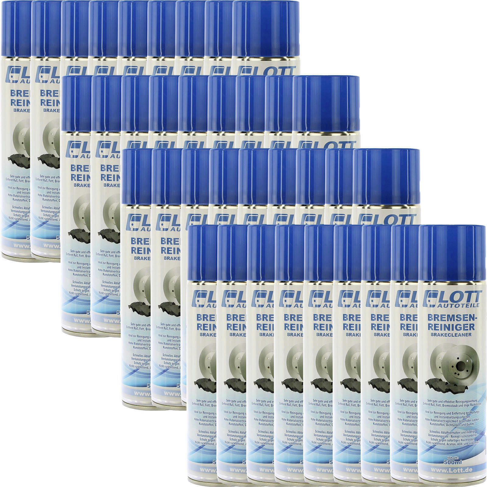 36x BREMSENREINIGER 500ml TEILEREINIGER SPRÜHDOSE ENTFETTER BRAKE CLEANER