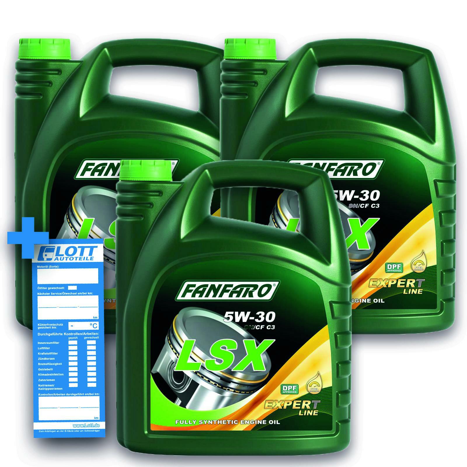 3x 5L Fanfaro LSX 5W-30 Motor&ouml;l FF6701-5