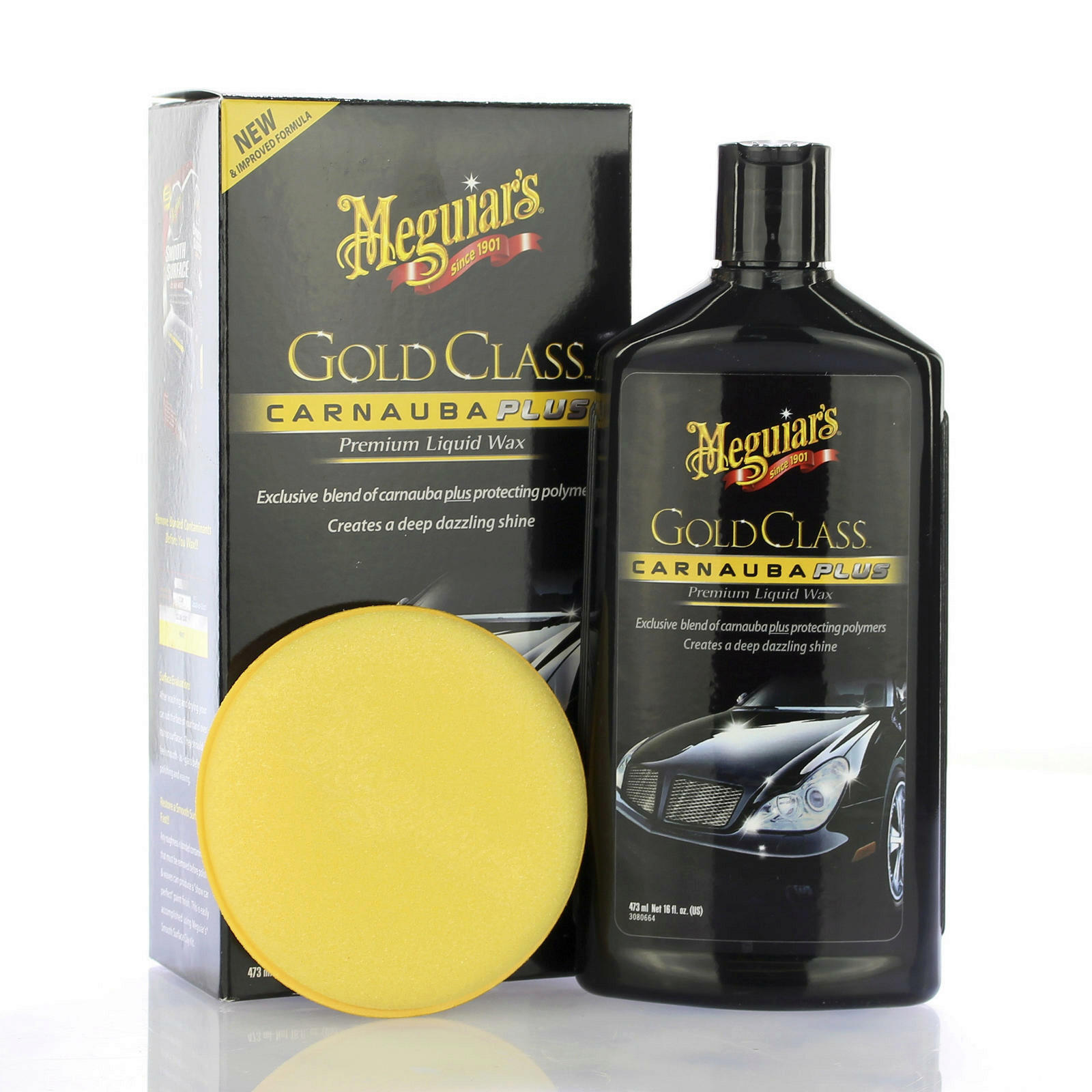 2x Meguiars Gold Class Carnauba Plus Premium Wax Liquid 473ml Autowachs G7016EU