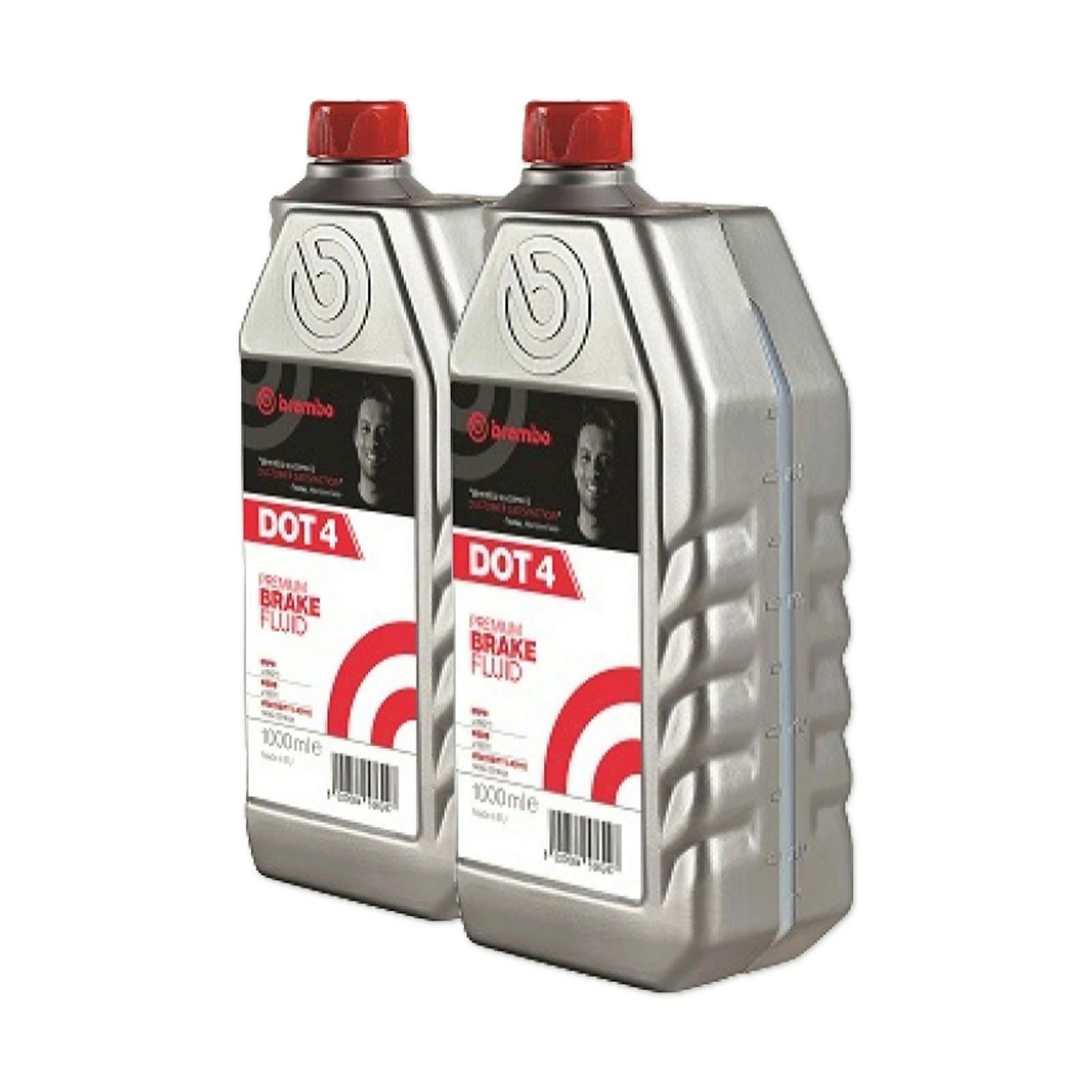 2x Original BREMBO Premium Bremsflüssigkeit Brake Fluid DOT 4 1L // L 04 010