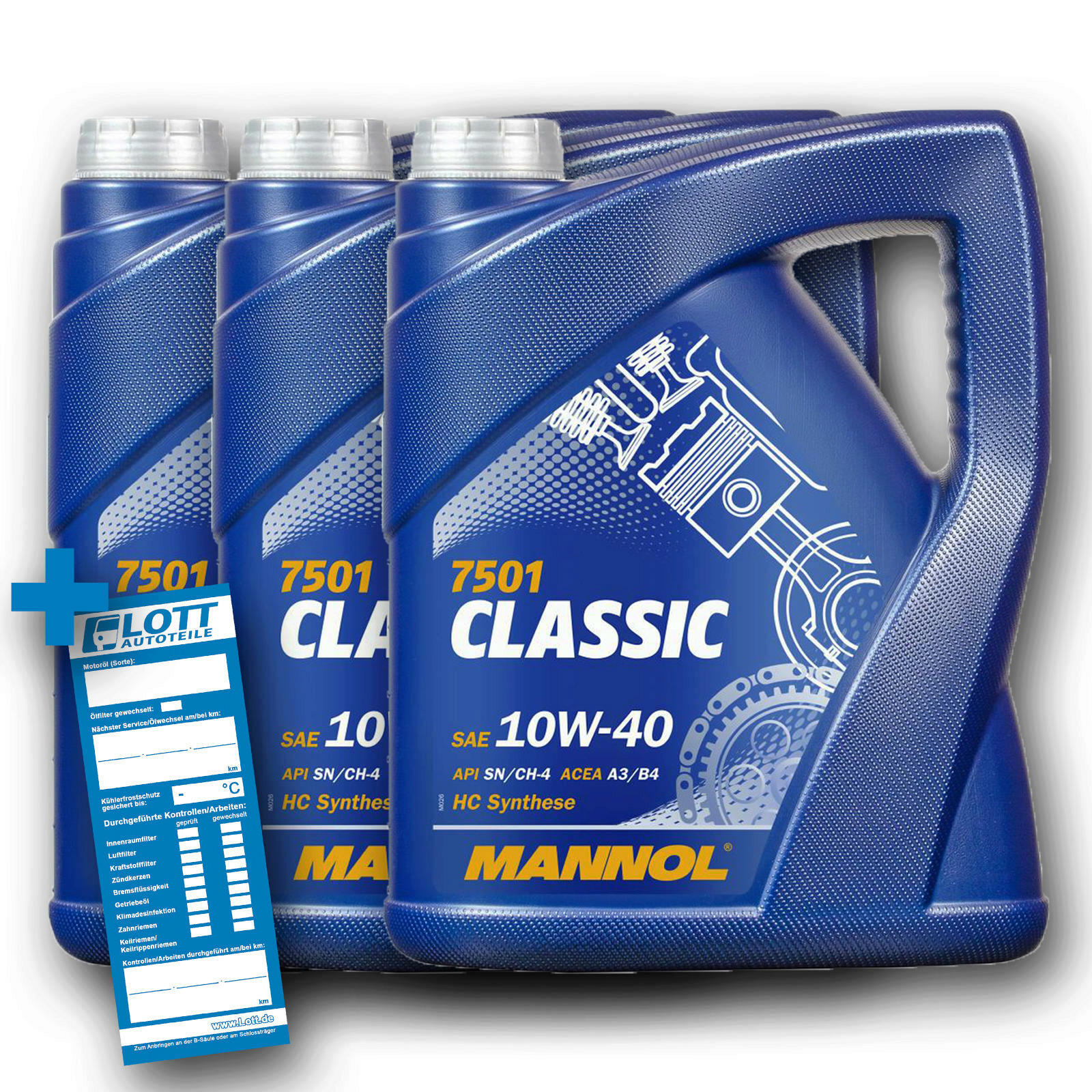 3x 5L Mannol Motoröl Classic 10W-40 MN7501-5