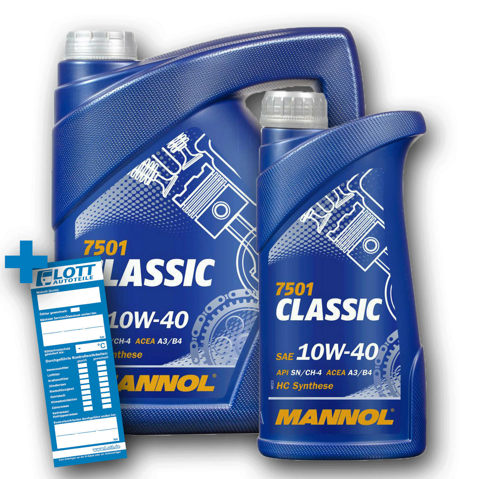 60L Mannol ÖL Classic 10W-40 Motorenöl passend für VW 502.00/505.00 API SN/SM/CF