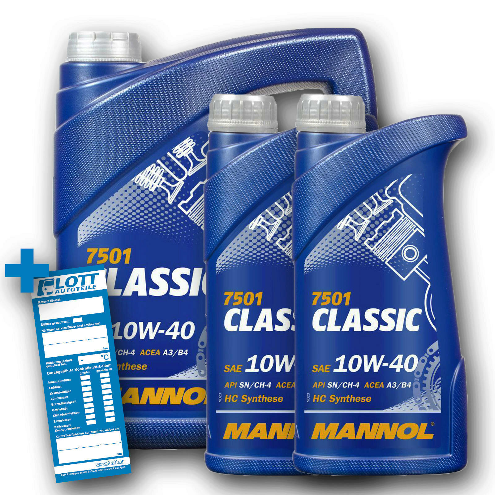7L Mannol Classic 10W-40 Motoröl ÖL VW 502.00 505.00 MB 229.1 MB 229.3 Renault