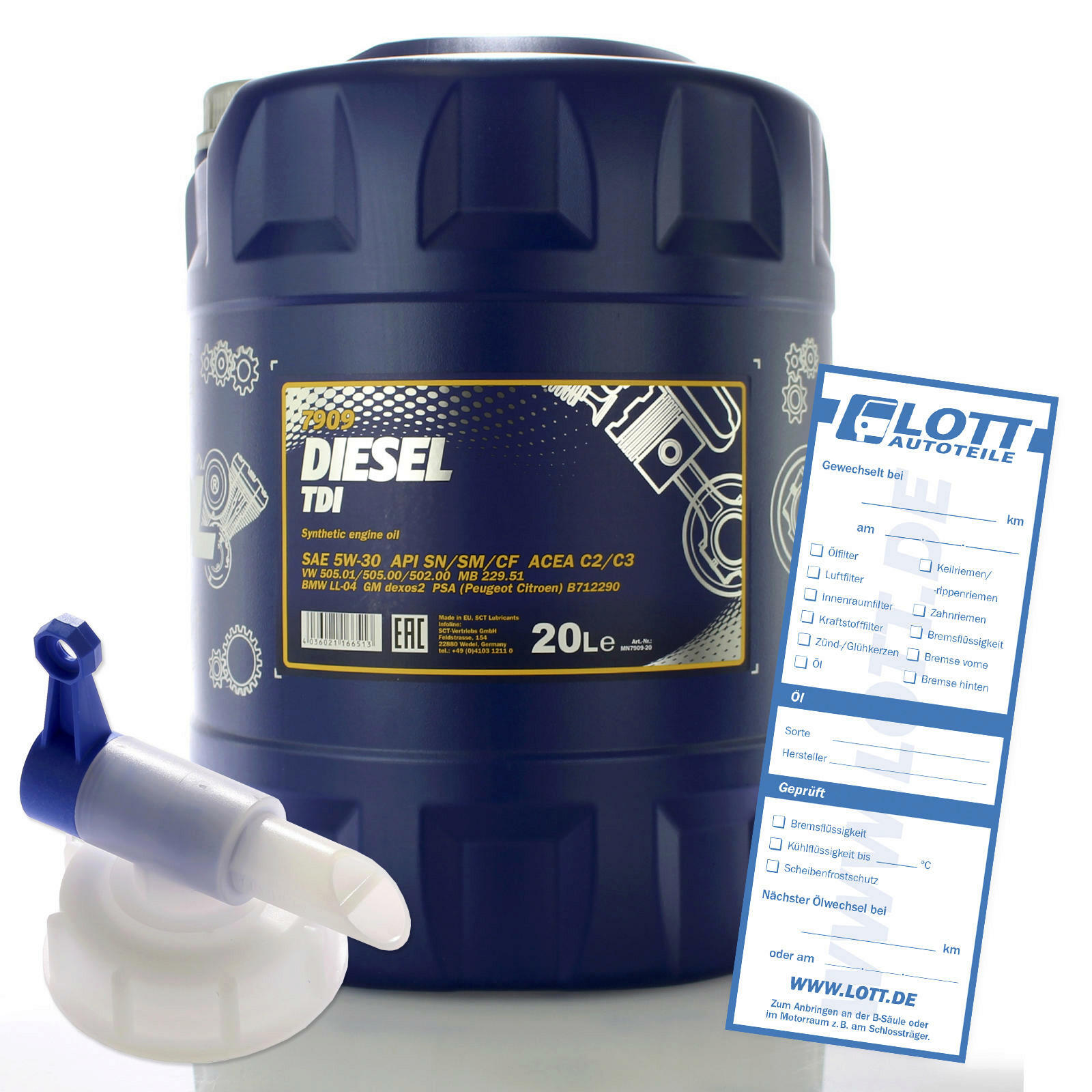 Mannol Diesel TDI 5W-30 20L Motoröl + Auslaufhahn