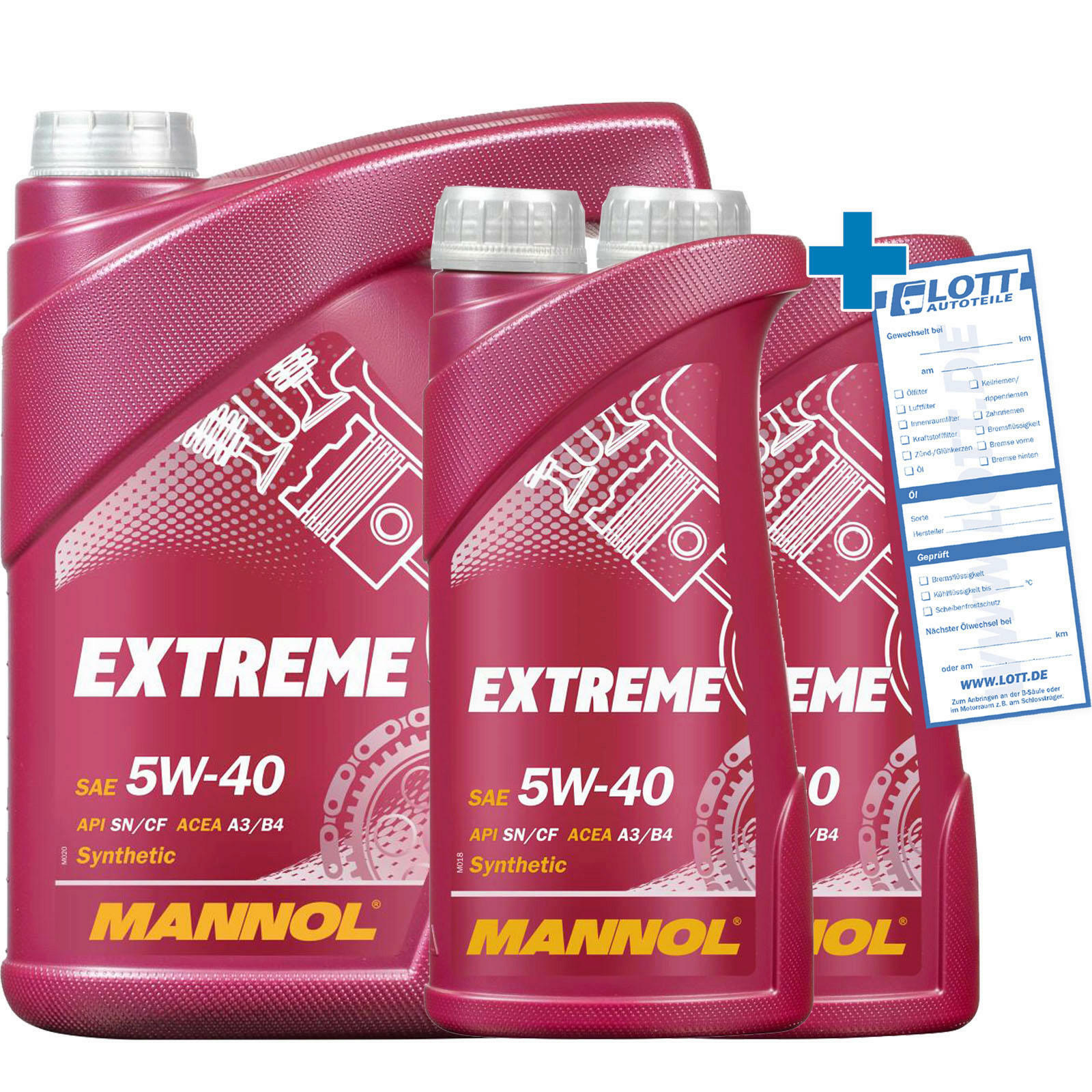 7L MOTORÖL MANNOL EXTREME 5W-40 5W40 MOTORENÖL passend für MB ...