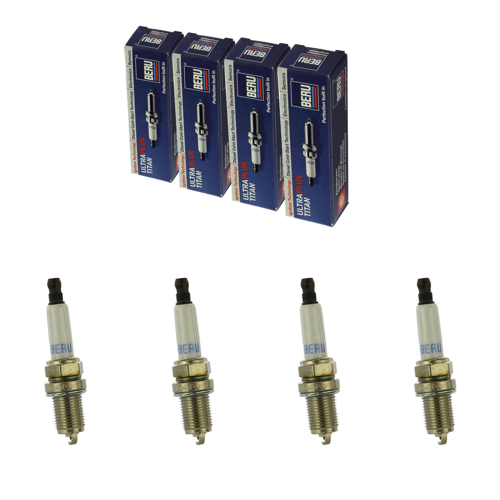4x BERU Zündkerze Zuendkerze ULTRA TITAN UPT2 Set / 4-Zylinder
