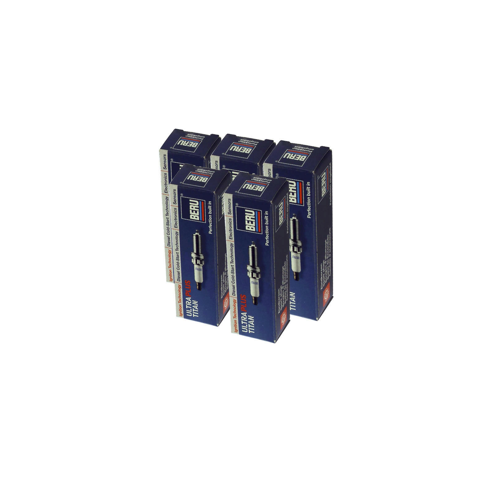 5x BERU Zündkerze Zuendkerze ULTRA TITAN UPT2 Set / 5-Zylinder