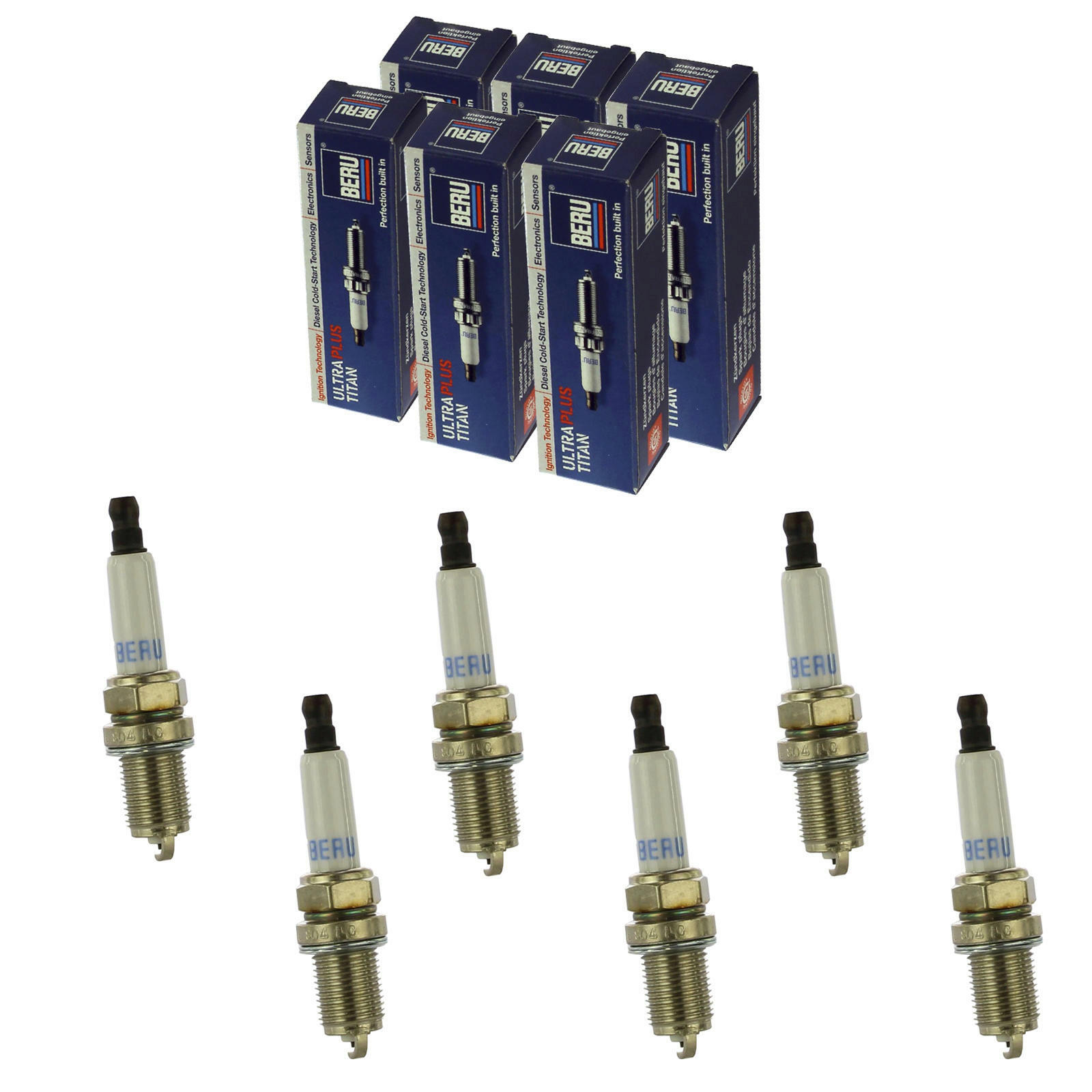 6x BERU Zündkerze Zuendkerze ULTRA TITAN UPT2 Set / 6-Zylinder