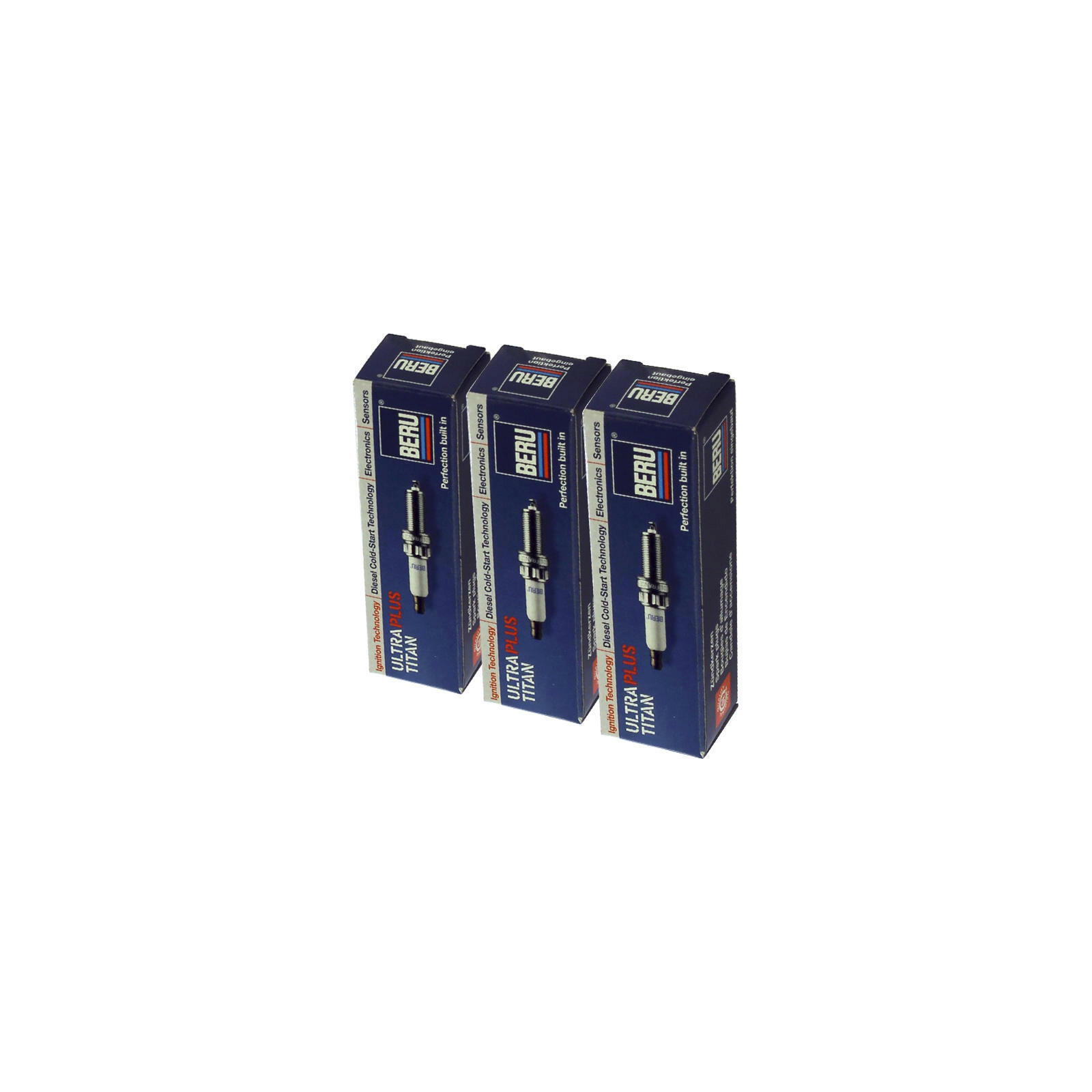 3x BERU Zündkerze Zuendkerze ULTRA TITAN UPT8 Set / 3-Zylinder