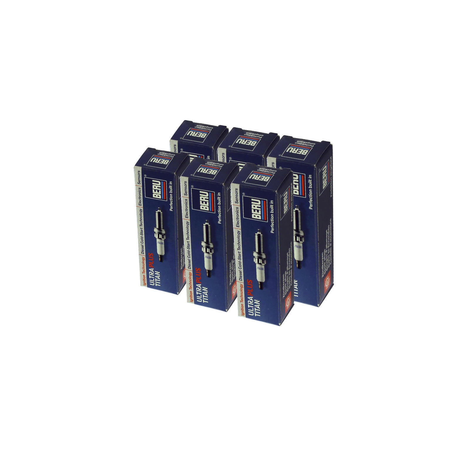 6x BERU Zündkerze Zuendkerze ULTRA TITAN UPT8 Set / 6-Zylinder