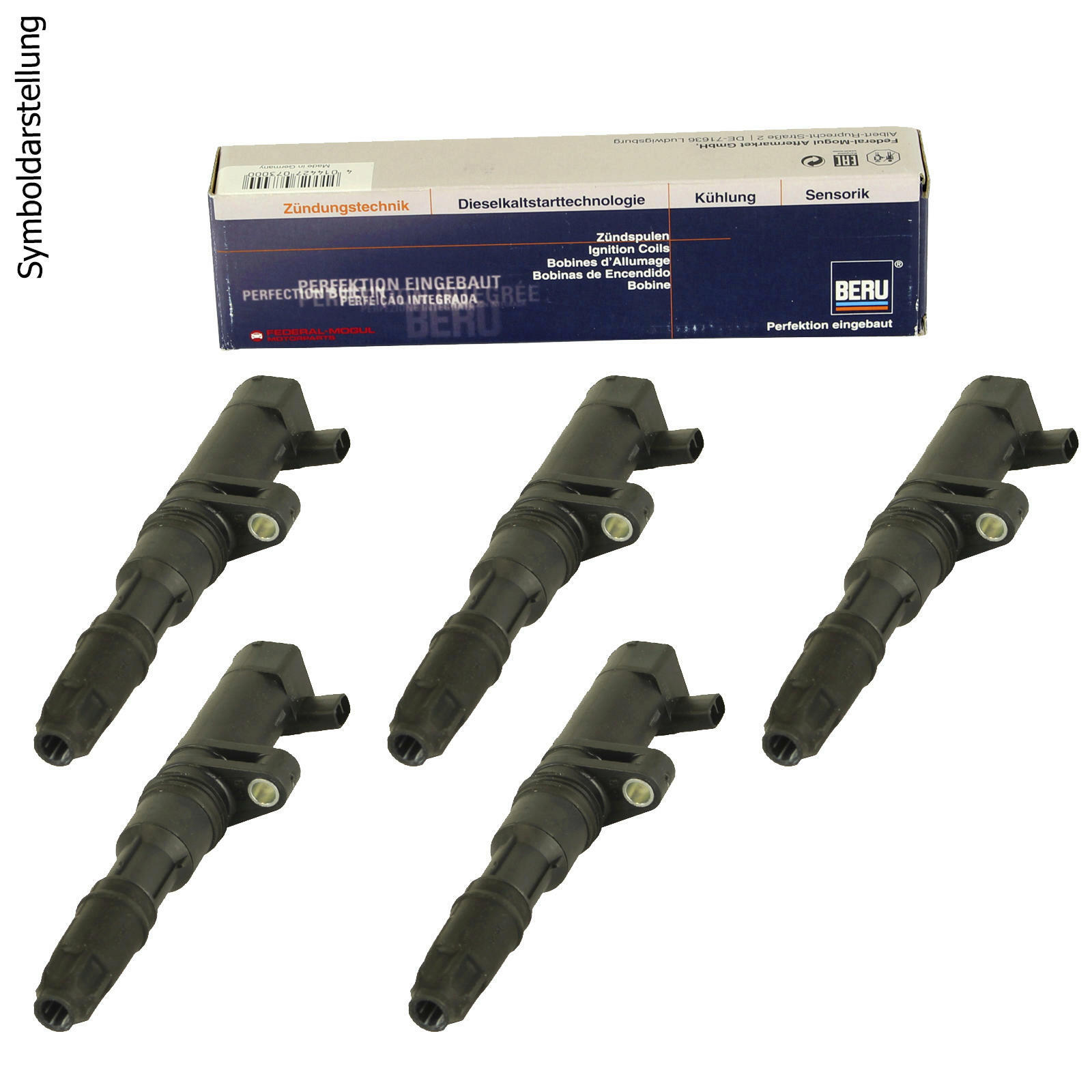 5x BERU Zündspule Zuendspule Zündeinheit 5-Zylinder // ZSE033