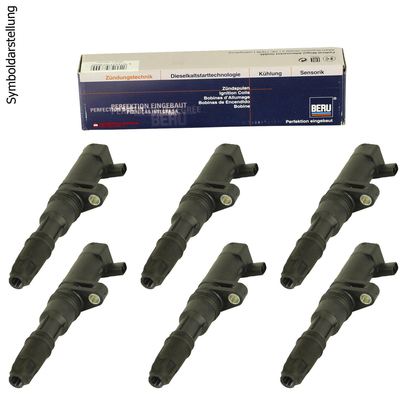 6x BERU Zündspule Zuendspule Zündeinheit 6-Zylinder // ZSE144