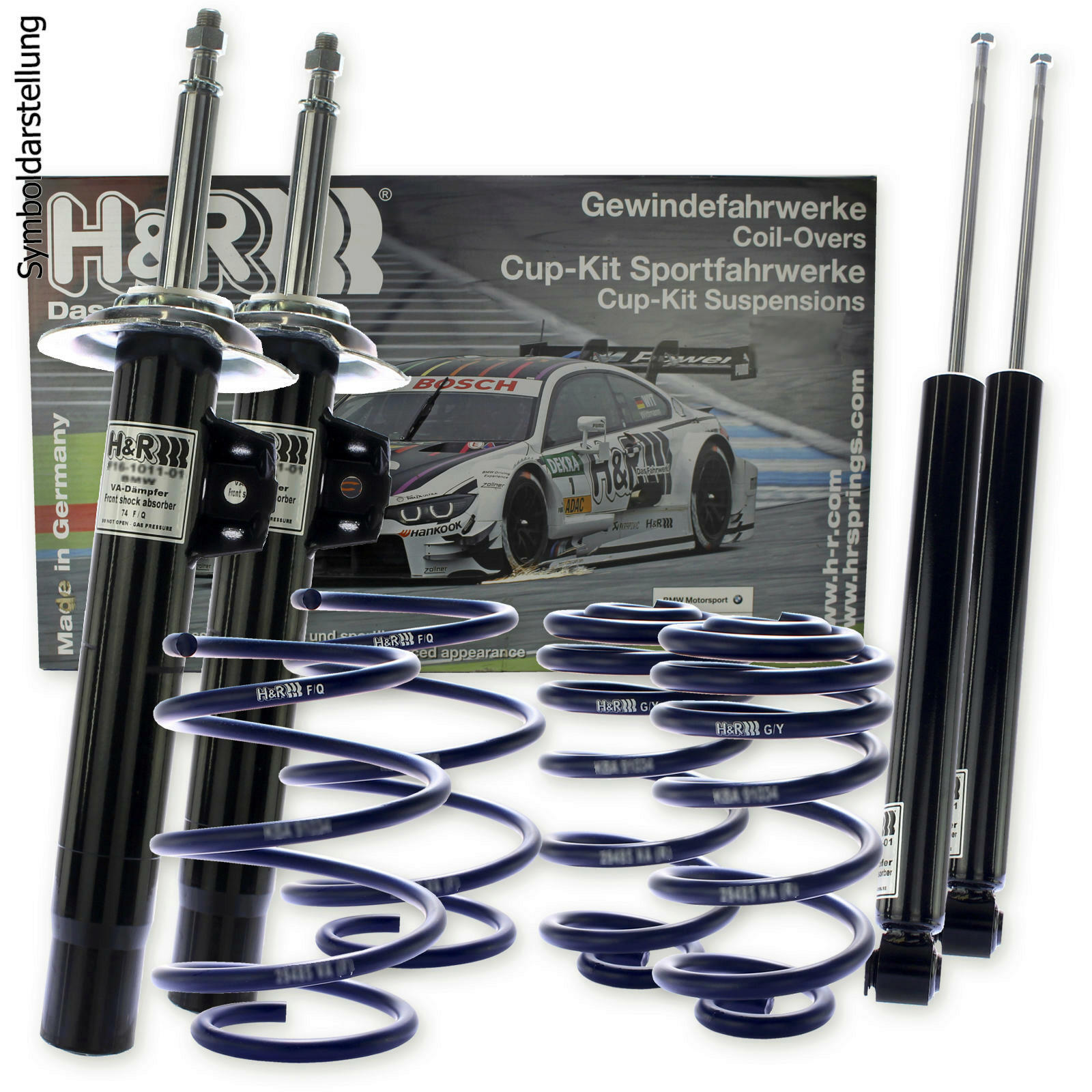 H&R CUP-KIT Komfortfahrwerk BMW E46 Tieferlegung VA 55mm HA 35mm / mit Gutachten