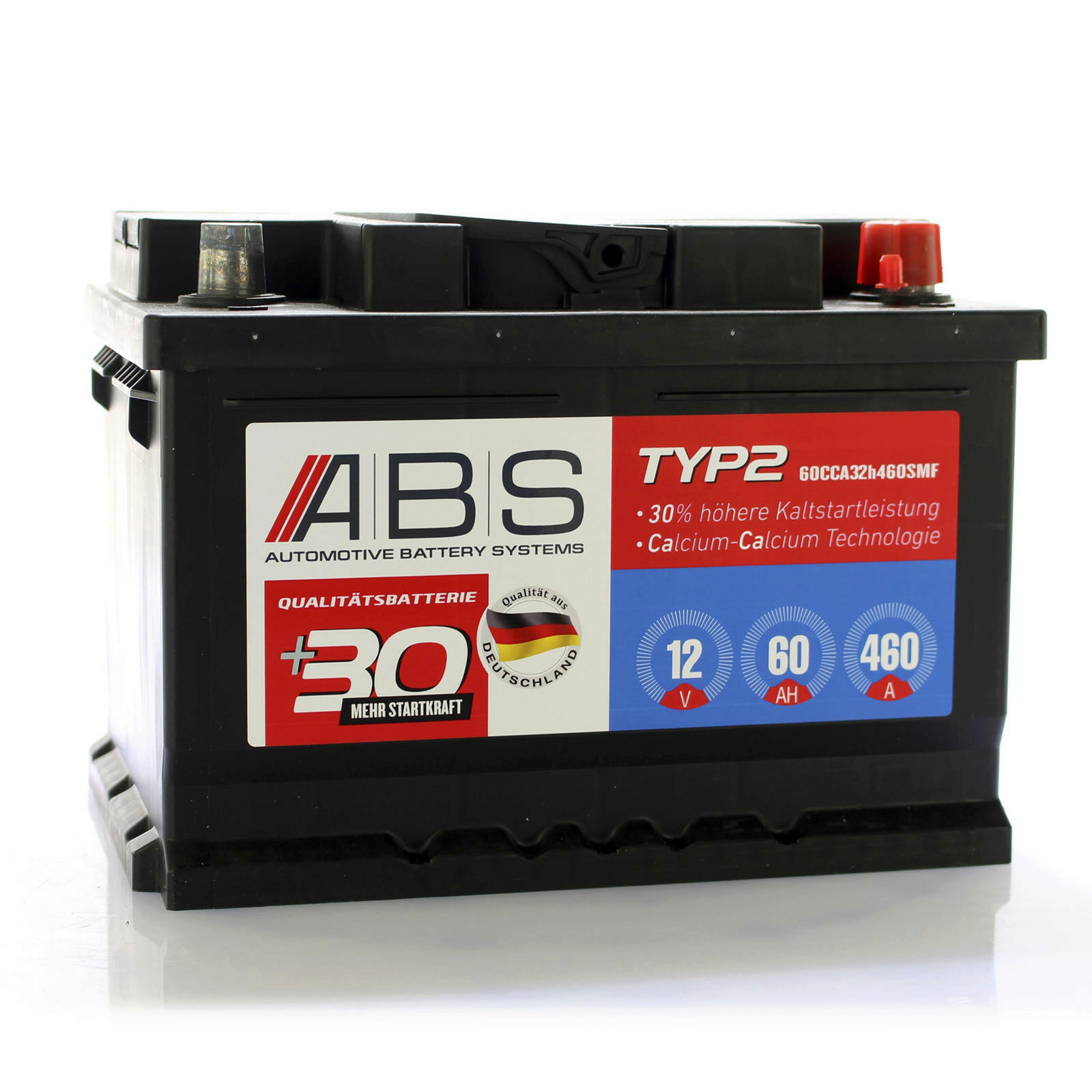 ABS Starterbatterie wartungsfrei 12 Volt 60 AH