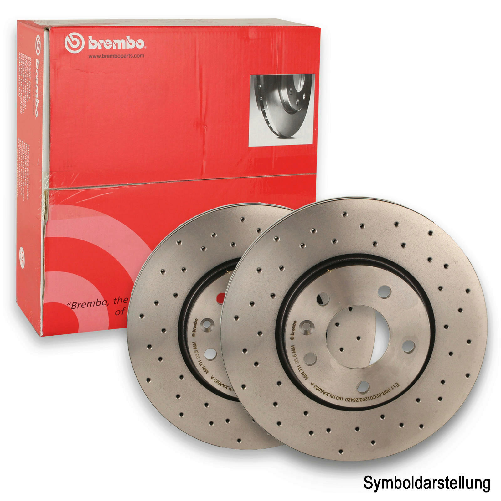 2x BREMBO Bremsscheibe BREMBO XTRA LINE