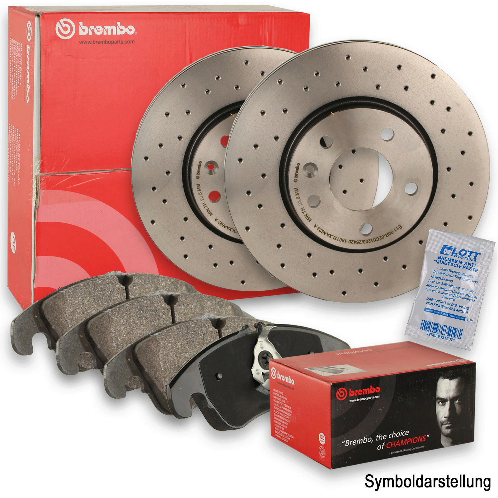 BREMBO BREMSENSET VORNE BREMSSCHEIBEN Ø 240mm + BELÄGE FÜR FIAT