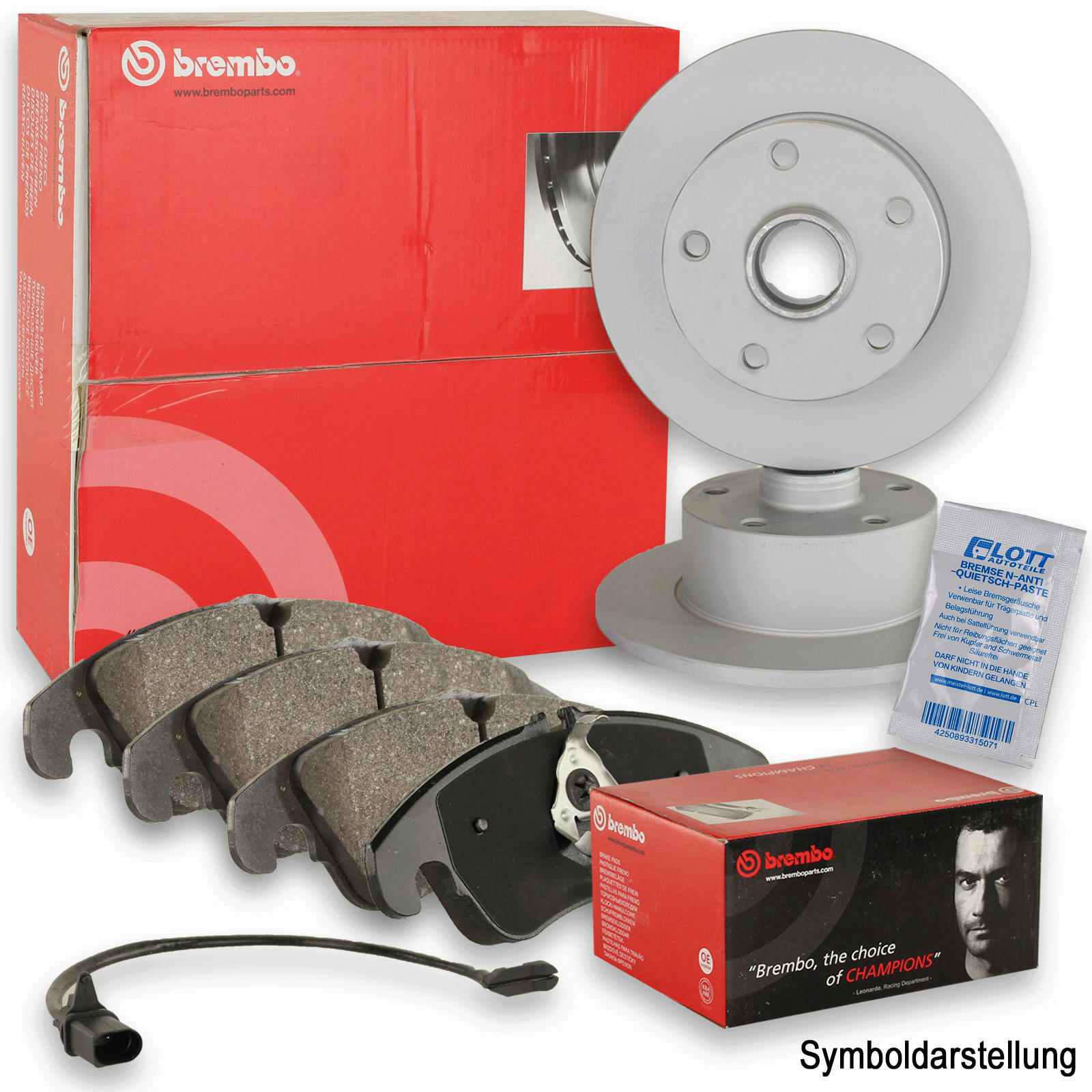 BREMBO BREMSSCHEIBEN + BREMBO BREMSBEL&Auml;GE