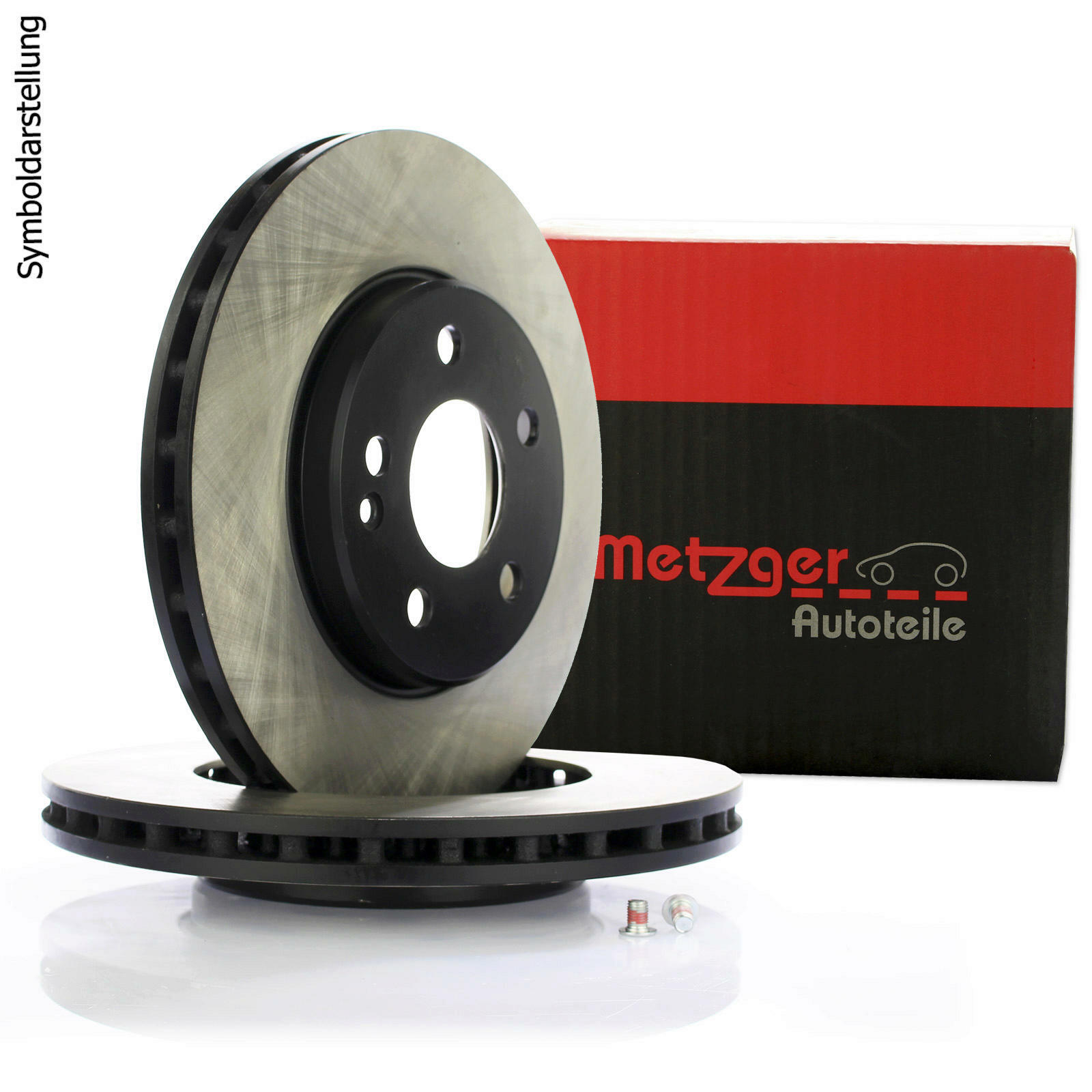 2x METZGER Brake Disc COATED