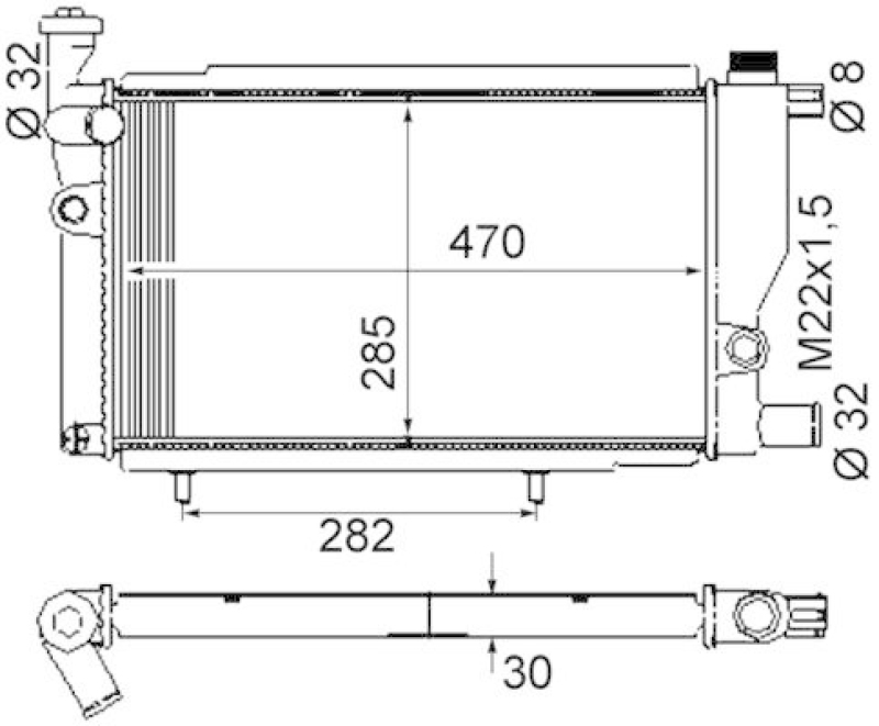 MAHLE Radiator, engine cooling BEHR