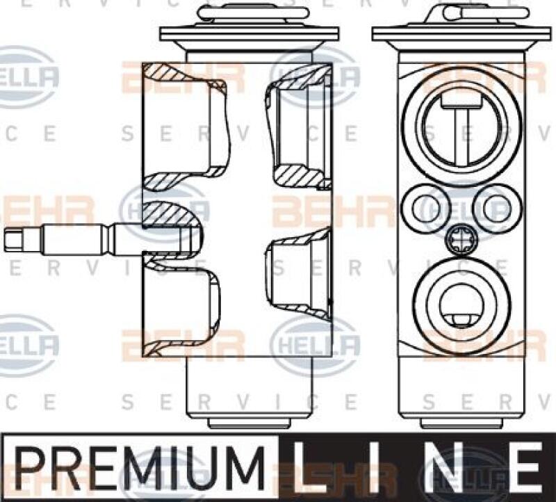 HELLA Expansion Valve, air conditioning BEHR HELLA SERVICE *** PREMIUM LINE ***