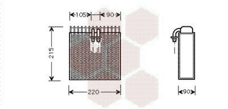 VAN WEZEL Evaporator, air conditioning