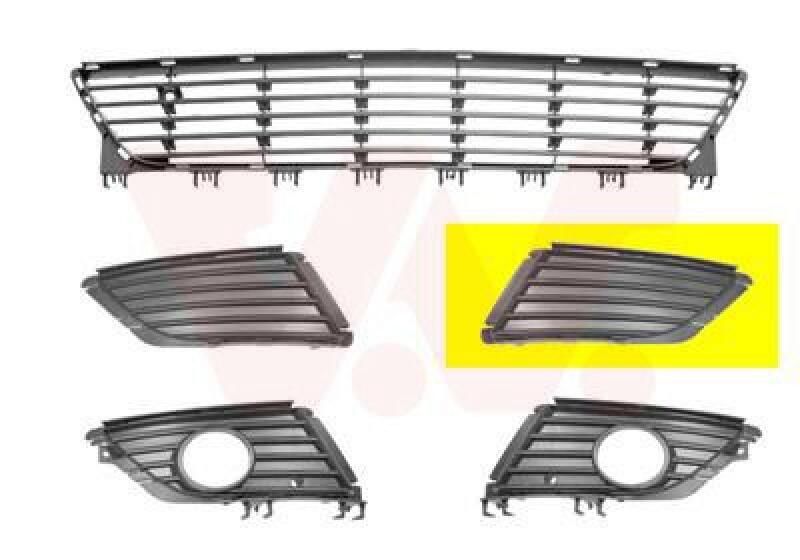 VAN WEZEL Ventilation Grille, bumper ** Equipart **