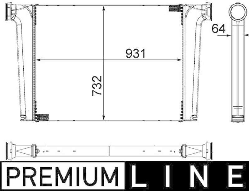 MAHLE Ladeluftkühler BEHR *** PREMIUM LINE ***