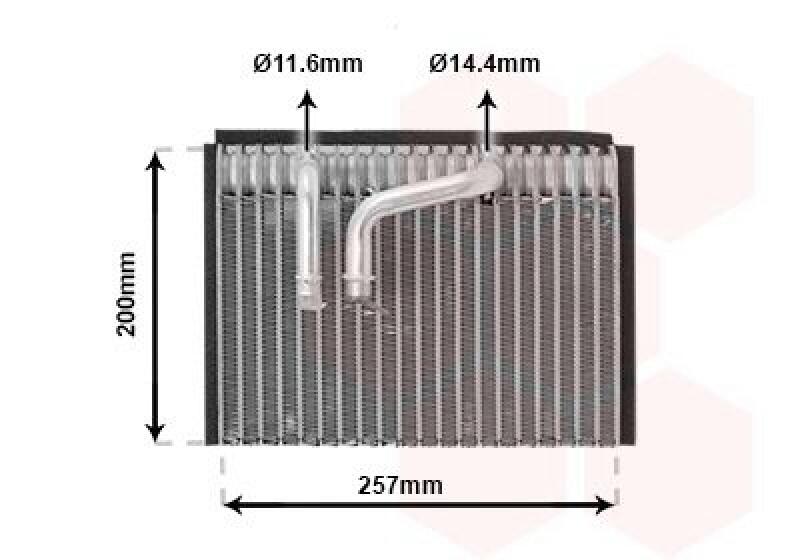 VAN WEZEL Evaporator, air conditioning