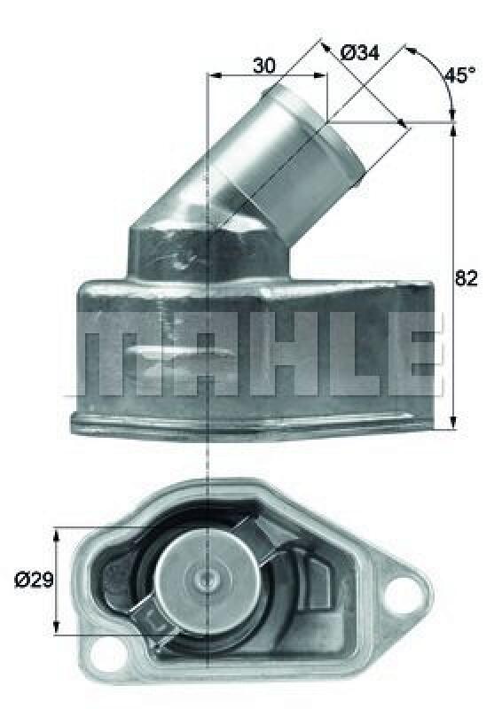 MAHLE Thermostat f&uuml;r K&uuml;hlmittel / K&uuml;hlerthermostat BEHR TI 9 92