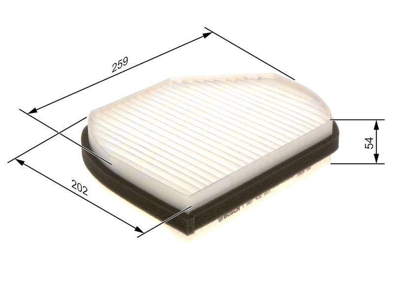 BOSCH Filter, Innenraumluft 1 987 432 001
