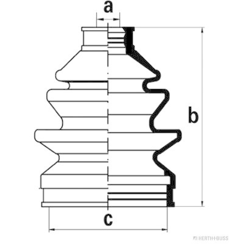 HERTH+BUSS JAKOPARTS Bellow Set, drive shaft