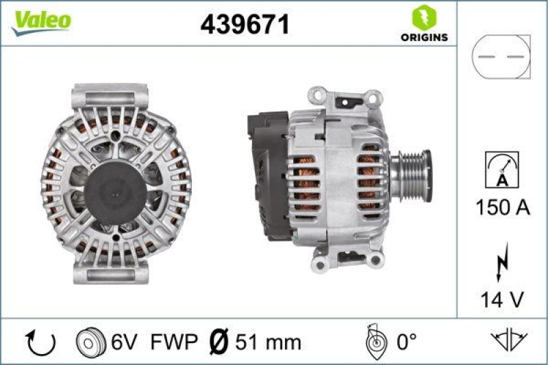 VALEO Generator VALEO ORIGINS NEW OE TECHNOLOGIE