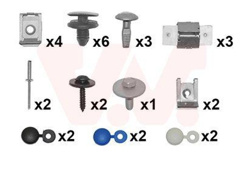 VAN WEZEL Mounting Kit, bumper