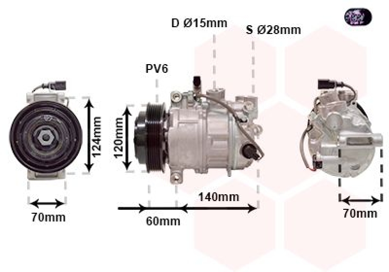 VAN WEZEL Kompressor, Klimaanlage