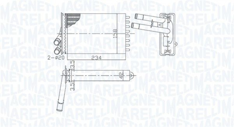 MAGNETI MARELLI Heat Exchanger, interior heating