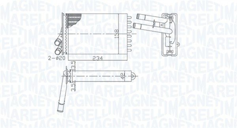 MAGNETI MARELLI Wärmetauscher, Innenraumheizung